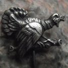Antique Silver Metal Capercaille Giant Grouse Hunters Hunting Pin