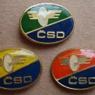 Czech State Rail Operator CSD Winged Wheel Logo Badges