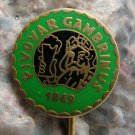 1970s Gambrinus Beer Czech Brewery Pin Red