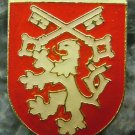 Prachatice Lion & Crossed Keys Heraldic Crest Pin