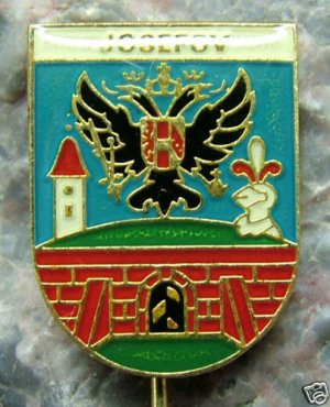Josefov Two Headed Eagle Shield Heraldic Crest Pin
