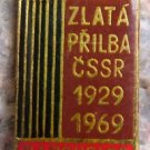 Rare 1969 Golden Helmet FIM Czech Speedway Pin Badge