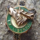 LZ Liberec Hunters Hunting Union Membership Roaring Golden 3D Deer Stag Pin