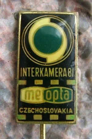 1981 Interkamera Camera lens Czechoslovakia Meopta Pin