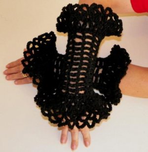 Vampire Gothic Steampunk Victorian Wrist Cuffs Fingerless Gloves
