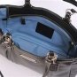 Coach 16565 East West Gallery Leather Tote Bag Silver Black