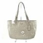 17728 Gallery Embossed Patent East West Zip Tote