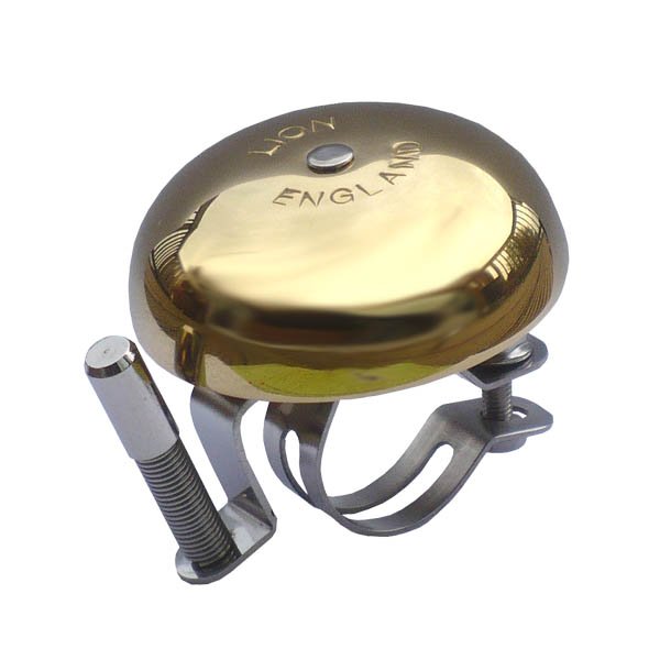 Retro brass bicycle bell, made in England