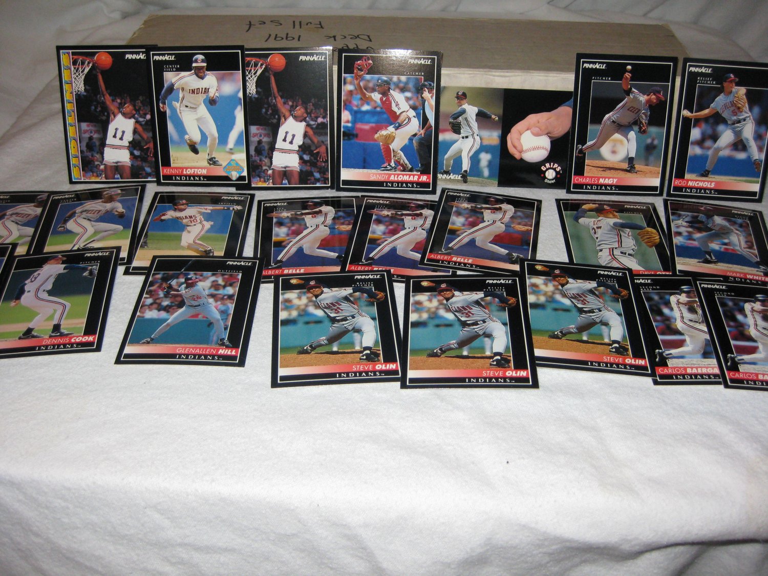 1992 PINNACLE BASEBALL CARDS CLEVELAND INDIANS TEAM LOT FREE SHIPPING
