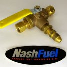 HIGH PRESSURE PROPANE 3 WAY BALL VALVE CHANGEOVER F.POL VAPOR LIQUID DUAL TANK