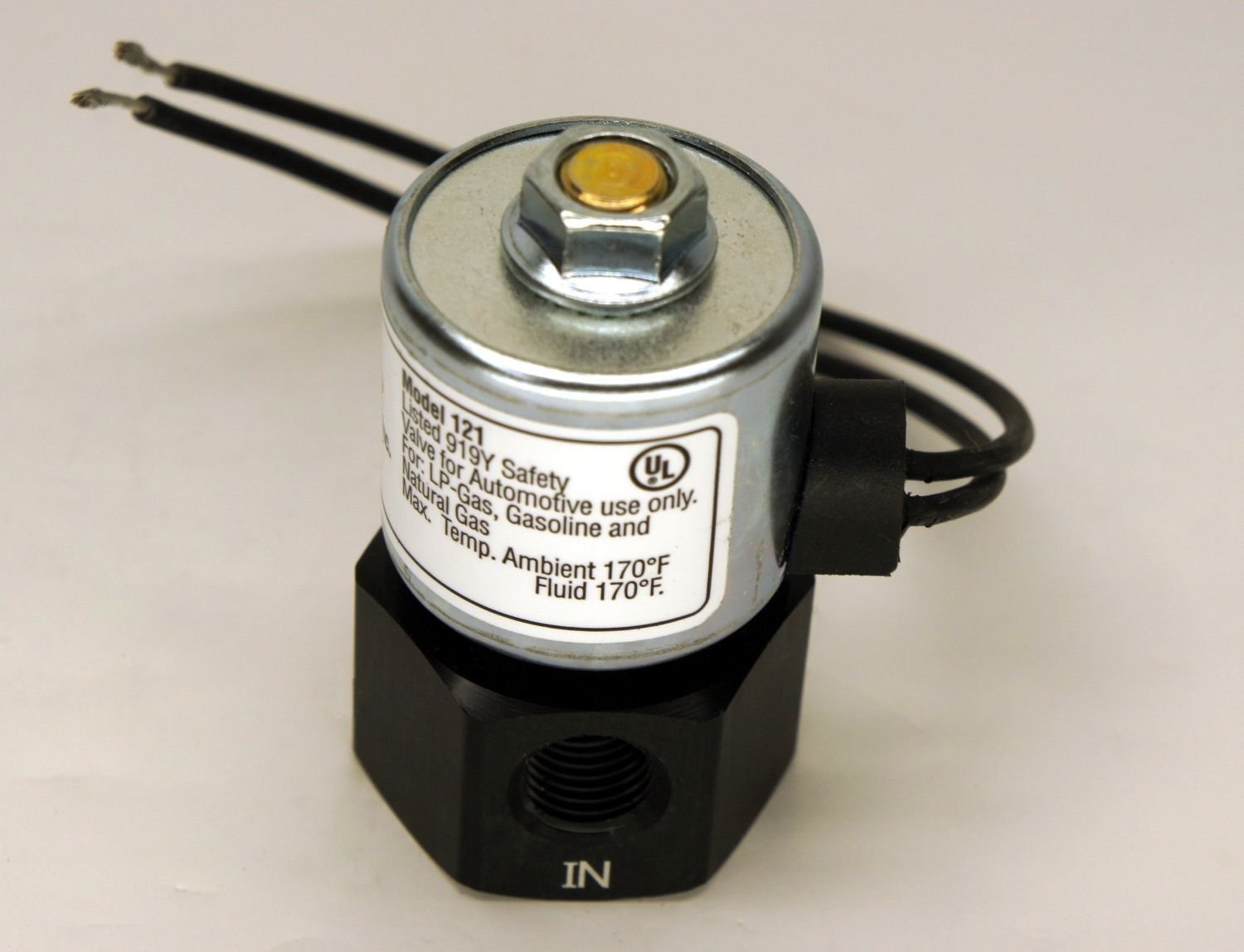 Propane 12 volt fuelock, lock off valve 180 degree lockoff LPG liquid vapor...