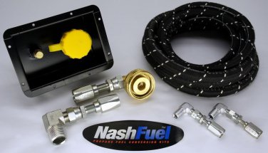 PROPANE TANK REMOTE FILL KIT WITH MOUNTING RECEPTACLE INCLUDES HOSE FOR 8 FEET