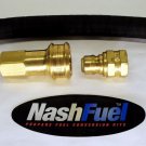 20FT CRIMPED NATURAL GAS PROPANE LOW PRESSURE HOSE 3/4" ID SUPPLY QUICK CONNECT