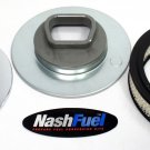 ADAPTER & 9" AIR CLEANER FILTER KIT FOR TOYOTA 22R 22 R CARBURETOR 5-1/8