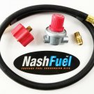 0-10 PSI ADJUSTABLE PROPANE REGULATOR HOSE 1-5/16" ACME QCC 3/8" FLARE 1/4" NPT
