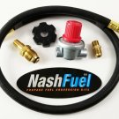0-10 PSI ADJUSTABLE PROPANE REGULATOR HOSE POL VAPOR TANK - 3/8" FLARE 1/4" NPT