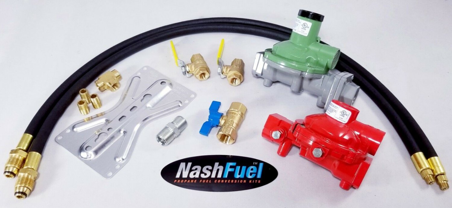 TWO TANK HOME PROPANE SUPPLY KIT REGULATOR CAVAGNA 800,000 DUAL TWIN