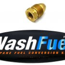 MALE POL LEFT HAND CGA-510 - FEMALE 1/4" NPT FPT PROPANE ADAPTER FULL FLOW BRASS