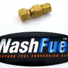 Female 3/8" SAE Flare to Female 1/4" NPT Propane Natural Gas LPG Brass 45° pipe