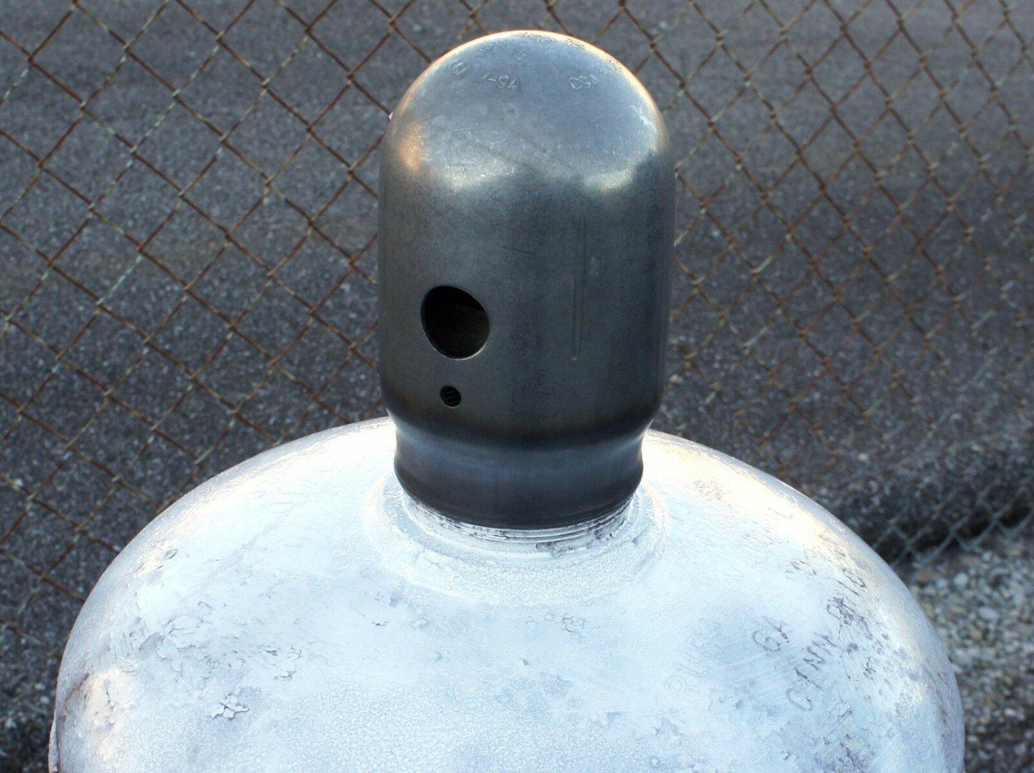 100lb Propane Tank Steel Cap Cover Safely Transport 31/2" Thread Cylinder