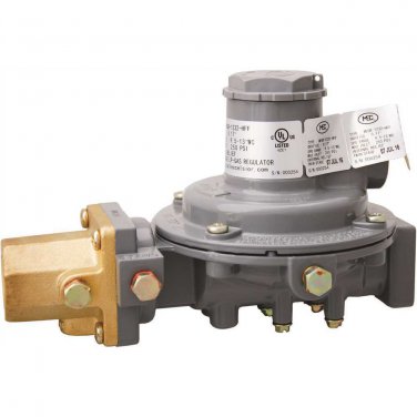 MEGR-1232-HBF POL X 1/2" FPT Twin Stage Straight Mount Regulator Propane 450k
