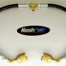 24" T Tee Lpg Hose Assembly Connect 2 Liquid Propane Tanks Forklift Rock Crawler