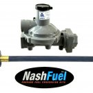 988tw-15 Twin Stage Propane Regulator Rubber Pigtail Tank Connection 750k POL