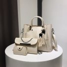 3pc Fashion Bag PU Leather  Cream