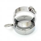 2.125" (S) Unisex Chrome-Steel Restraints Cuffs 2 pcs with Magnet Locking Pins sm 413