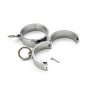 2.125" (S) Unisex Chrome-Steel Restraints Cuffs 2 pcs with Magnet Locking Pins sm 413