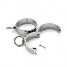 2.75" (L) Unisex Chrome-Steel Restraints Cuffs 2 pcs with Magnet Locking Pins