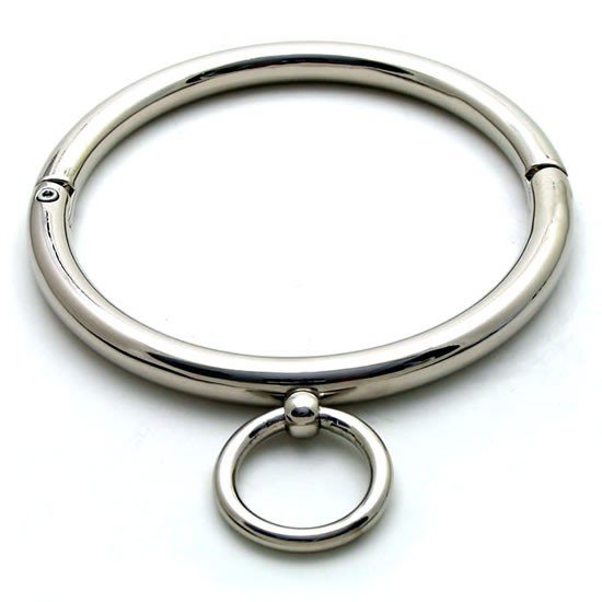 Rolled Stainless Steel Slave Collars Neck Ring Collar Sm Unisex