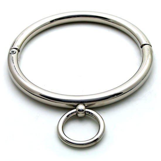 Rolled Stainless Steel Slave Collars Neck Ring Collar SM439 UNISEX