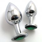 STEEL FETISH PLUG Anal Butt Jewelry SMALL Emerald