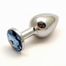 STEEL FETISH PLUG Anal Butt Jewelry SMALL Blue