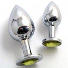 STEEL FETISH PLUG Anal Butt Jewelry SMALL Yellow