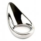 2" Fetish Bondage Chrome Plated Teardrop Cock Ball Ring - 2" Diameter