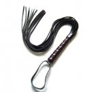Fetish Sex Black genuine Leather Sensual Whip Long SM094