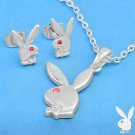 Authentic Playboy Necklace & Earrings Set  2008 Collectible