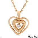 PRINCESS PRIDE DESIGNER HEART NECKLACE 14K GOLD PLATED* PRINCESS PRIDE DESIGNER HEART NECKLACE 14K GOLD PLATED*