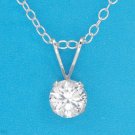 BEAUTIFUL CUBIC ZIRCONIA/925 STERLING SILVER NECKLACE