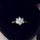 VERY Pretty Flower 9K Yellow GOLD Layered Ring *size 7.5*