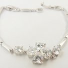 14K WHITE GOLD CLAD Clover Bracelet 14K WHITE GOLD CLAD Clover Bracelet