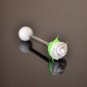 White Rose Tongue Ring 14G