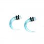 **Blue Curved Ear plugs 6G