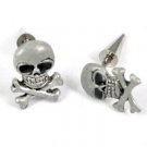 Skull and Crossbones Fake/Cheater Ear Plugs 16G