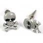 Skull and Cross Bones fake/cheater ear plugs 16G