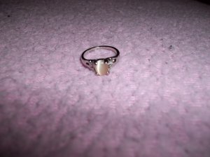 Yellow Cats Eye Ring Size 6