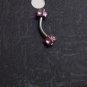 Dark Pink Eyebrow curve piercing 18G