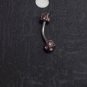 Light Pink eyebrow curve piercing 18G